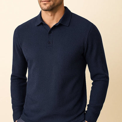 Lusso - Polo manga larga cómodo y ligero para hombre
