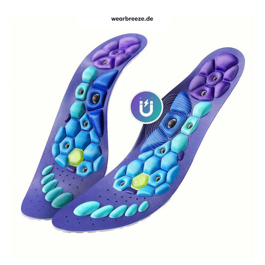 Plantillas magnéticas amortiguadoras para una comodidad durante todo el día.