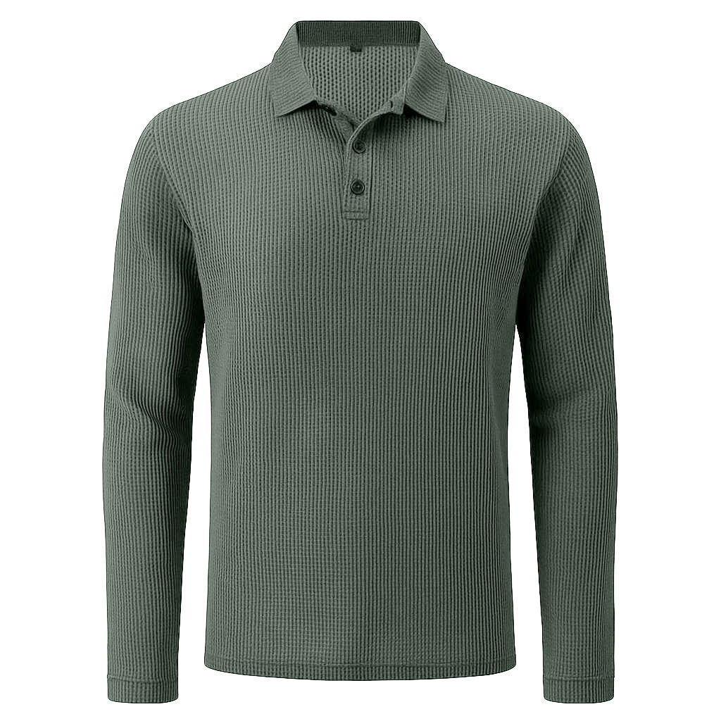 Lusso - Polo manga larga cómodo y ligero para hombre