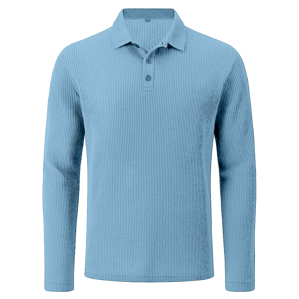 Lusso - Polo manga larga cómodo y ligero para hombre