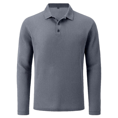 Lusso - Polo manga larga cómodo y ligero para hombre