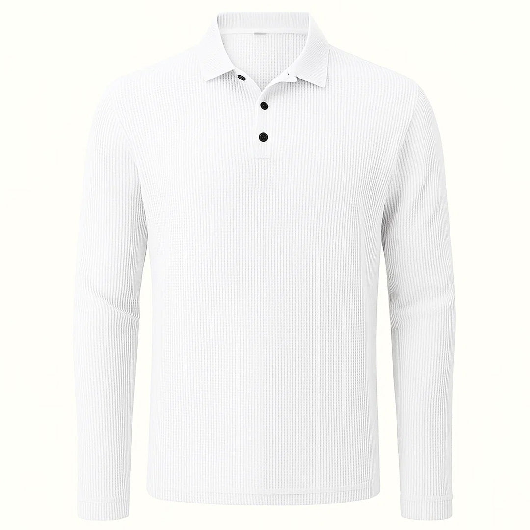 Lusso - Polo manga larga cómodo y ligero para hombre