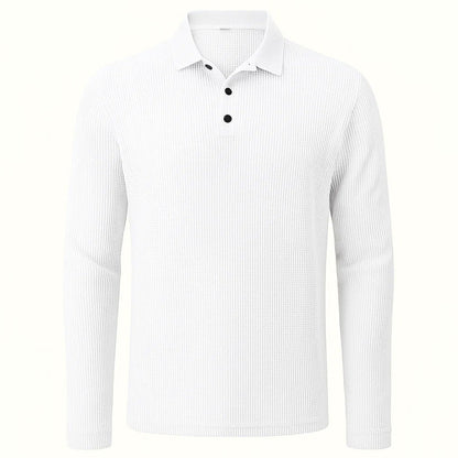 Lusso - Polo manga larga cómodo y ligero para hombre